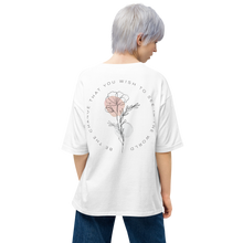 White / S Be the change that you wish to see in the world Unisex Oversized T-Shirt by Design Express