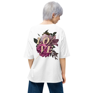 Love Flower Back Unisex Oversized T-Shirt by Design Express