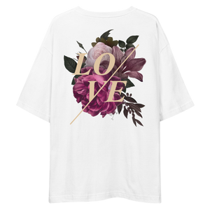 Love Flower Back Unisex Oversized T-Shirt by Design Express