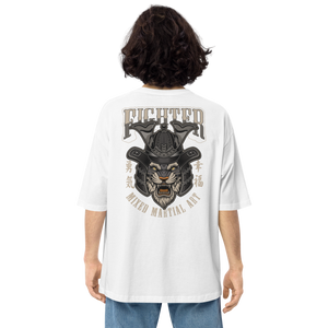 Fighter Martial Art Back Unisex Oversized T-Shirt by Design Express