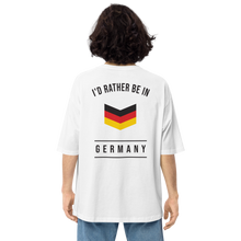 S I'd Rather Be In Germany "Chevron" Unisex Oversized White T-Shirt by Design Express
