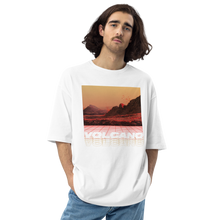 White / S Vulcano Front Unisex Oversized T-Shirt by Design Express