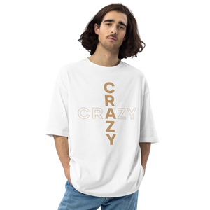 White / S Crazy Cross Unisex Oversized T-Shirt by Design Express