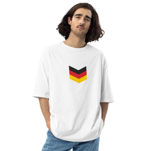 I'd Rather Be In Germany "Chevron" Unisex Oversized White T-Shirt by Design Express