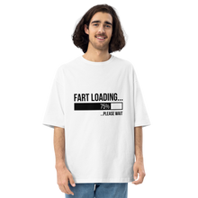 White / S Fart Loading Front Unisex Oversized Light T-Shirt by Design Express