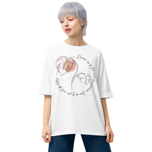 White / S Dream as if you will live forever Unisex Oversized T-Shirt by Design Express