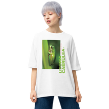 White / S Litoria Caerulia Front Unisex Oversized T-Shirt by Design Express