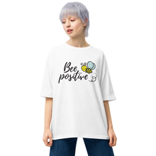 White / S Bee Positive Unisex Oversized Light T-Shirt by Design Express