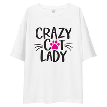 Crazy Cat Lady (Pet Lover) Unisex Oversized Light T-Shirt by Design Express