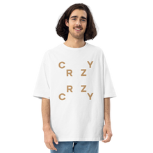 White / S Crazy X-Cross Unisex Oversized T-Shirt by Design Express