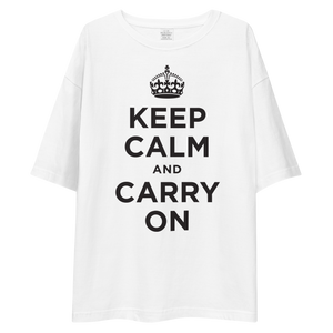 Keep Calm and Carry On Unisex Oversized T-Shirt by Design Express