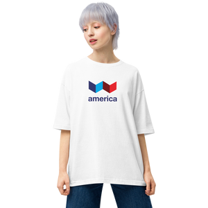 America "Squared" Unisex Oversized T-Shirt by Design Express