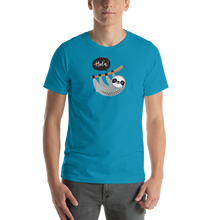 Aqua / S Hola Sloths Short-Sleeve Unisex T-Shirt by Design Express