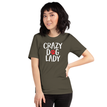 Army / S Crazy Dog Lady (Dog lover) Funny Dark T-Shirt by Design Express