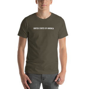 Army / S United States Of America Eagle Illustration Reverse Backside Short-Sleeve Unisex T-Shirt by Design Express