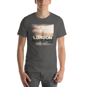 Asphalt / S London Square Unisex Black T-Shirt by Design Express