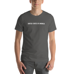 Asphalt / S United States Of America Eagle Illustration Reverse Backside Short-Sleeve Unisex T-Shirt by Design Express
