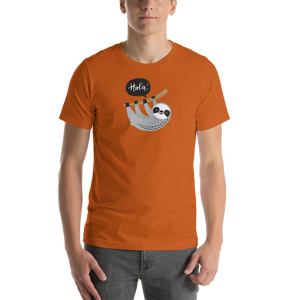 Autumn / S Hola Sloths Short-Sleeve Unisex T-Shirt by Design Express