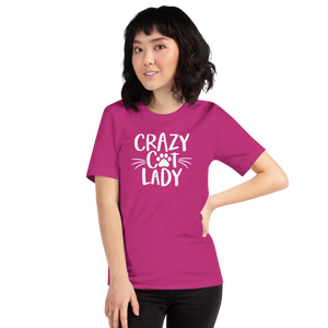 Berry / S Crazy Cat Lady (Cat lover) Funny Light T-Shirt by Design Express