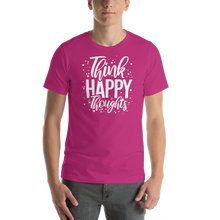 Berry / S Think Happy Thoughts Short-Sleeve Unisex T-Shirt by Design Express