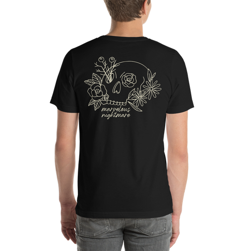 Marvelous Nightmare Flower Skull Short-Sleeve Unisex T-Shirt by Design Express