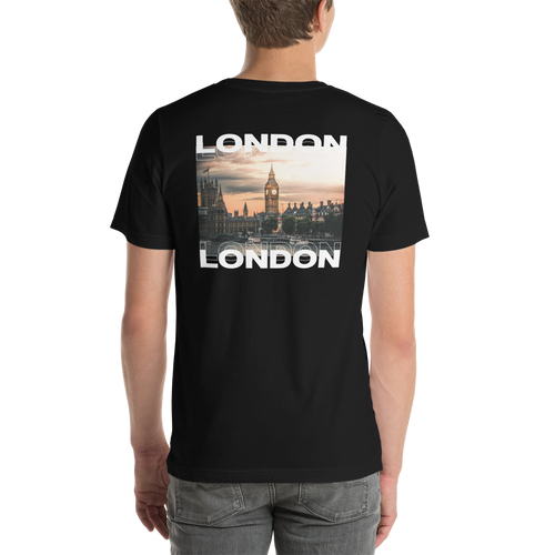 London Back Unisex Black T-Shirt by Design Express