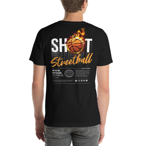 Shoot Streetball Back Short-Sleeve Unisex T-Shirt by Design Express