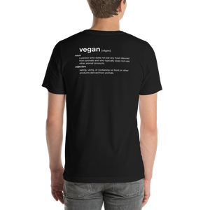 Vegan Dictionary Unisex Black T-Shirt by Design Express