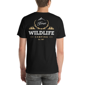 True Wildlife Camping Backside Unisex T-Shirt by Design Express