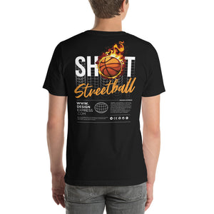 Shoot Streetball Back Short-Sleeve Unisex T-Shirt by Design Express