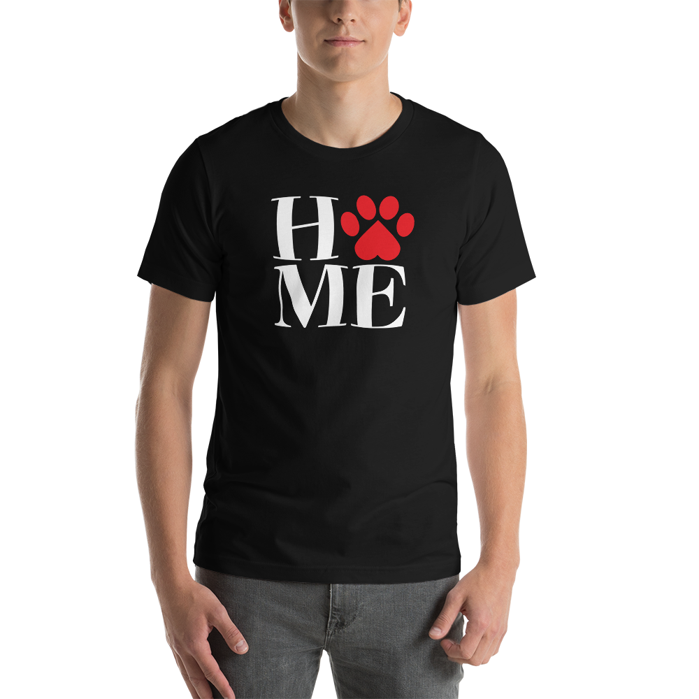 Black / XS Home (Pet Lover) Funny Unisex Invert T-Shirt by Design Express