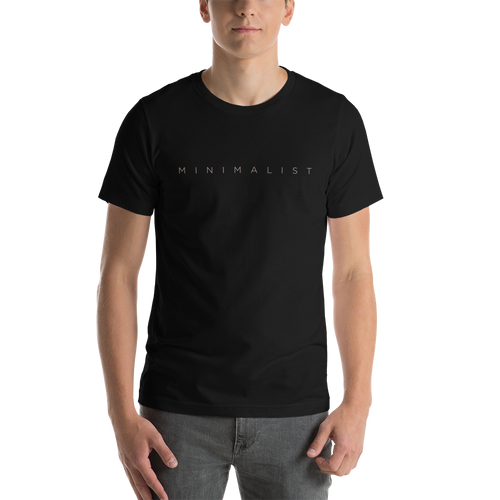 Black / XS Minimalist Short-Sleeve Unisex T-Shirt by Design Express