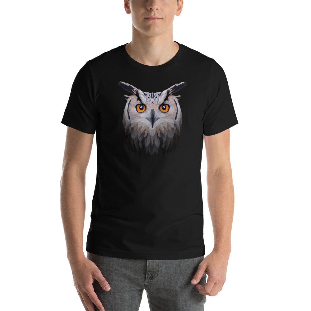 XS Owl Art Short-Sleeve Unisex T-Shirt by Design Express