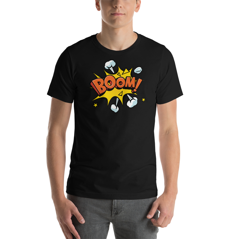 XS Boom Short-Sleeve Unisex T-Shirt by Design Express