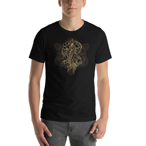 XS Gold Koi Fish Short-Sleeve Unisex T-Shirt by Design Express