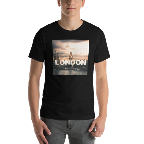 Black / XS London Square Unisex Black T-Shirt by Design Express