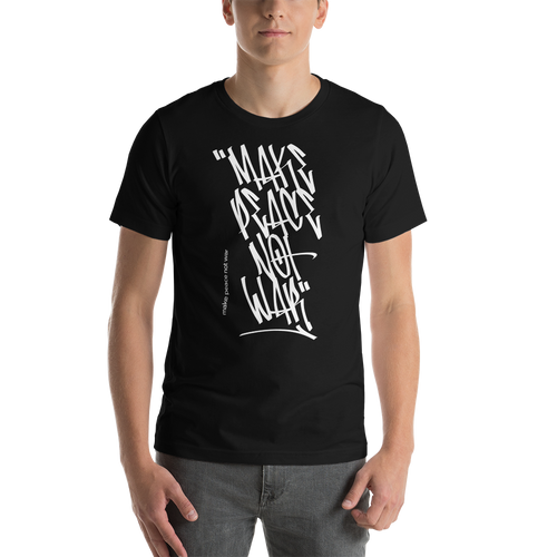 XS Make Peace Not War Vertical Graffiti (motivation) Short-Sleeve Unisex T-Shirt by Design Express