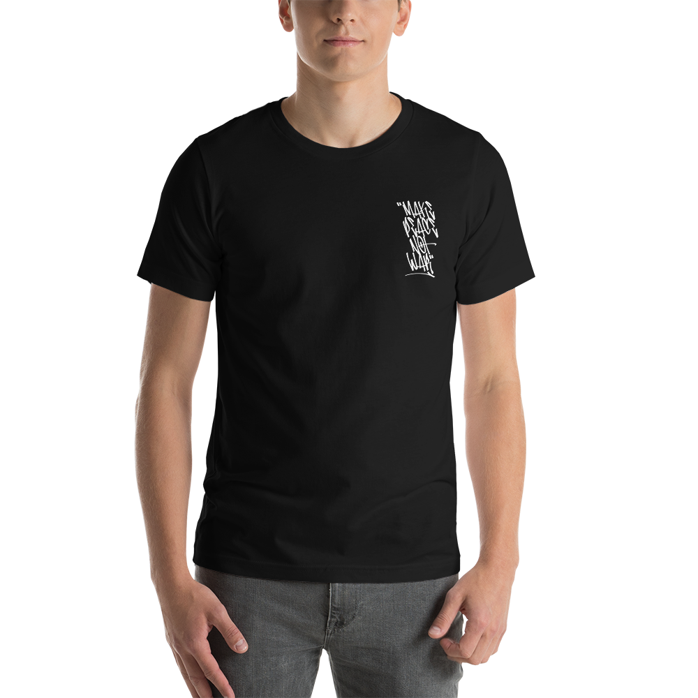 XS Make Peace Not War Vertical Graffiti Back (motivation) Short-Sleeve Unisex T-Shirt by Design Express
