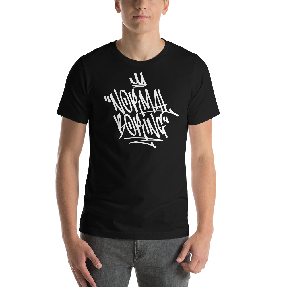 XS Normal is Boring Graffiti (motivation) Short-Sleeve Unisex T-Shirt by Design Express