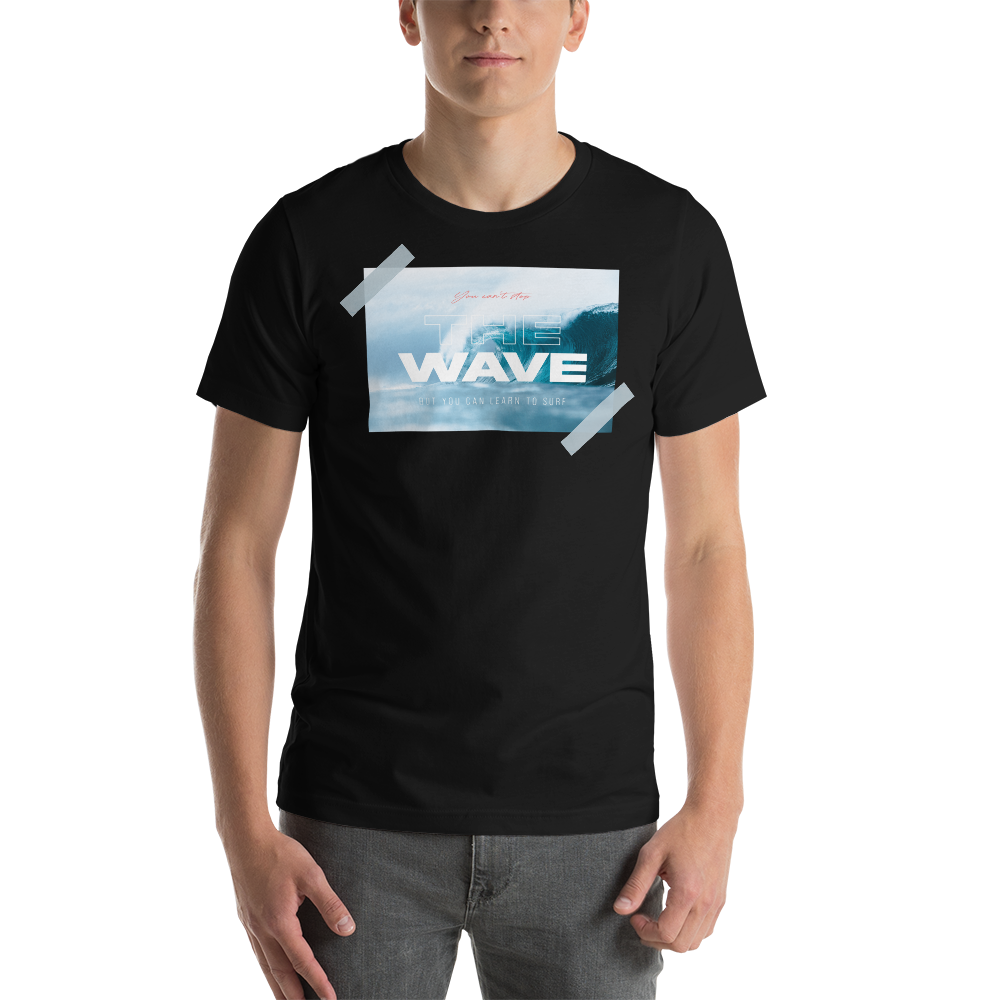 Black / XS The Wave Short-Sleeve Unisex T-Shirt by Design Express