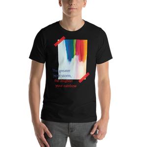 Black / XS Rainbow Short-Sleeve Unisex T-Shirt by Design Express