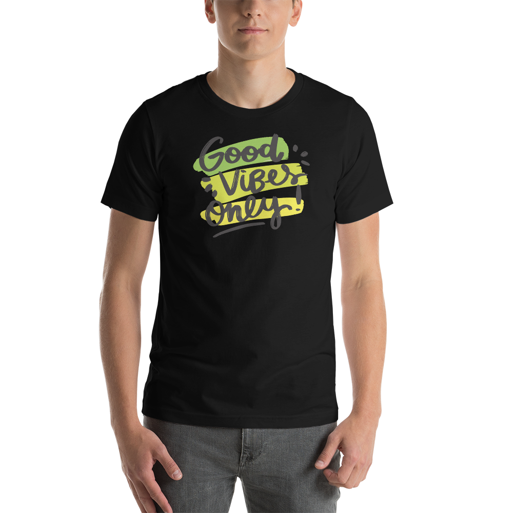 Black / XS Good Vibes Only Short-Sleeve Unisex T-Shirt by Design Express