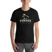 Black / XS Summer Holidays Beach Short-Sleeve Unisex T-Shirt by Design Express