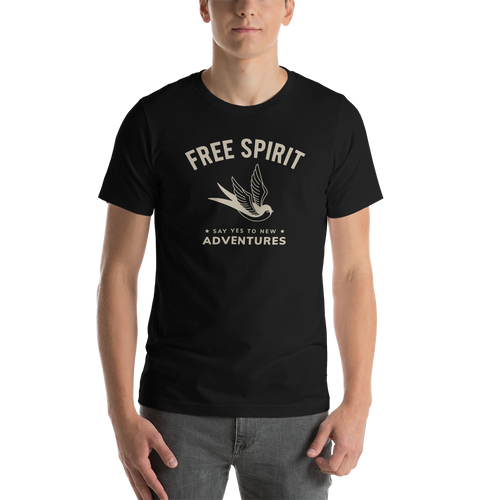 Black / XS Free Spirit Short-Sleeve Unisex T-Shirt by Design Express