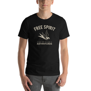 Black / XS Free Spirit Short-Sleeve Unisex T-Shirt by Design Express