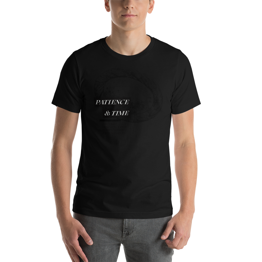 Black / XS Patience & Time Unisex T-Shirt by Design Express