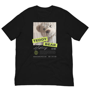 Teddy Bear Hystory Front Unisex T-shirt by Design Express