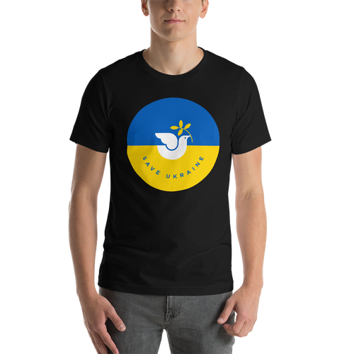 Black / XS Save Ukraine Short-Sleeve Unisex T-Shirt by Design Express