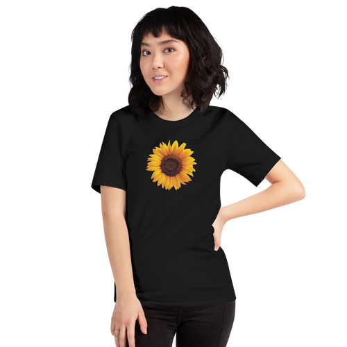 Black / XS Sunflower Short-Sleeve Unisex T-Shirt by Design Express