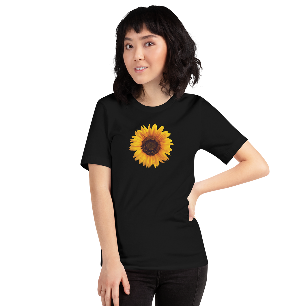 Black / XS Sunflower Short-Sleeve Unisex T-Shirt by Design Express